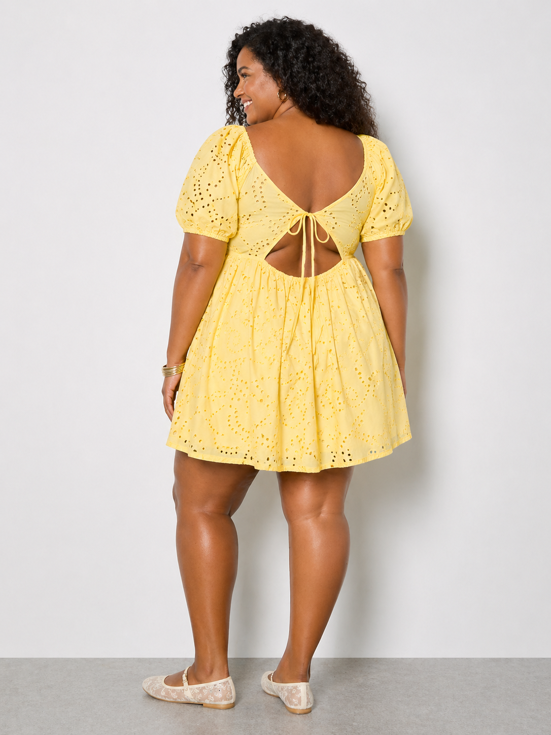 Eyelet Mini Dress (XS-XXL)