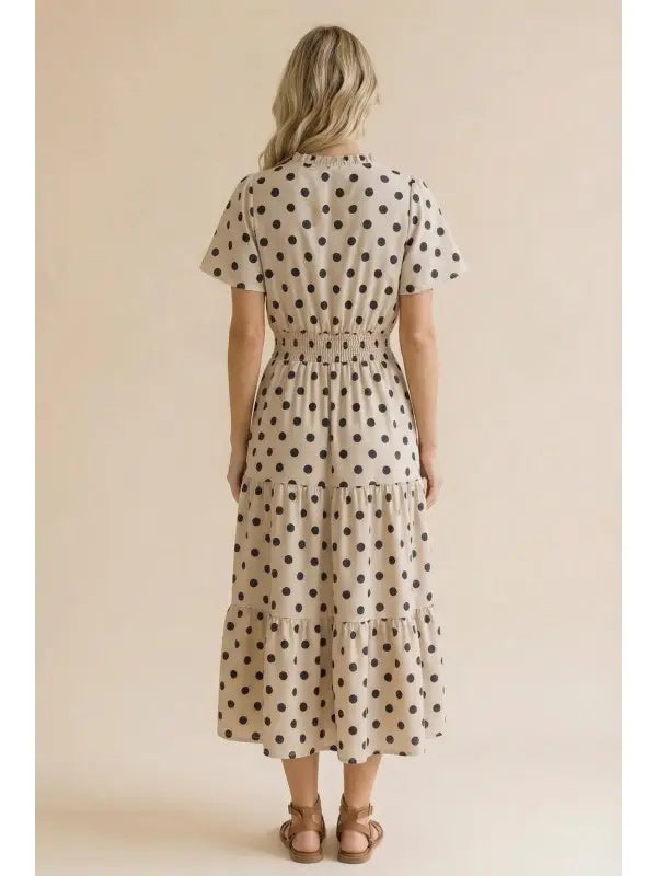 Polka Dot Midi Dress (S-3X)