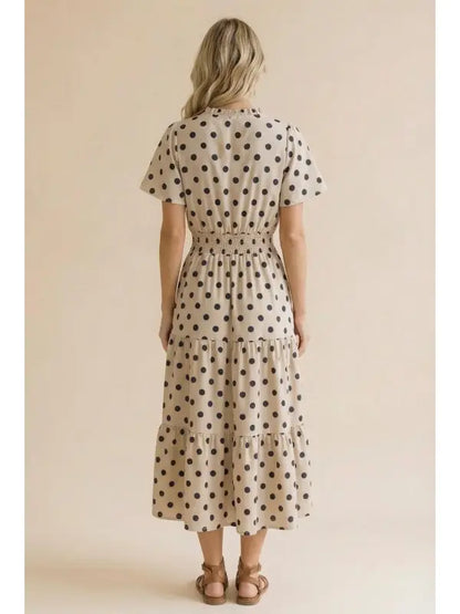Polka Dot Midi Dress (S-3X)