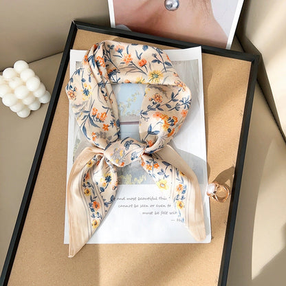 Floral Satin Scarf (2 colors)