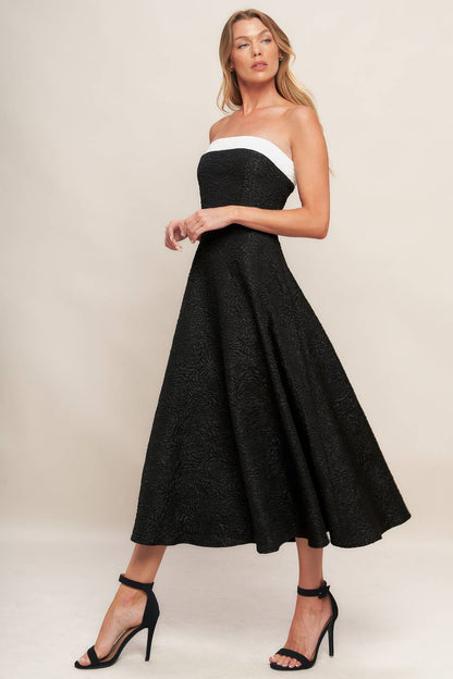 Textured Tuxedo Dress