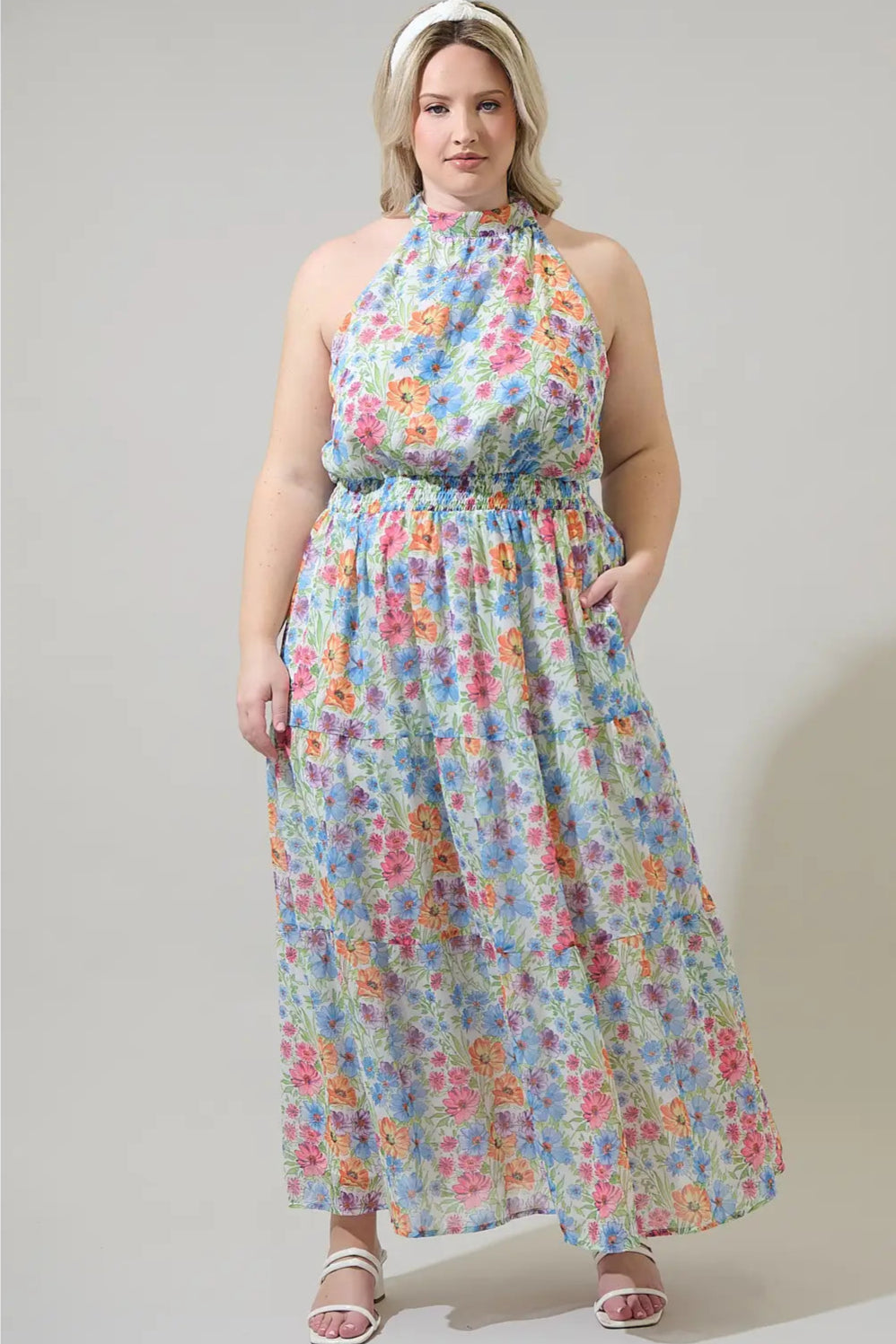 CURVE Ezia Halter Midi Dress
