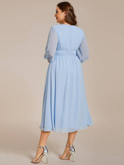 Plus size Everpretty Baby Blue chiffon Dress