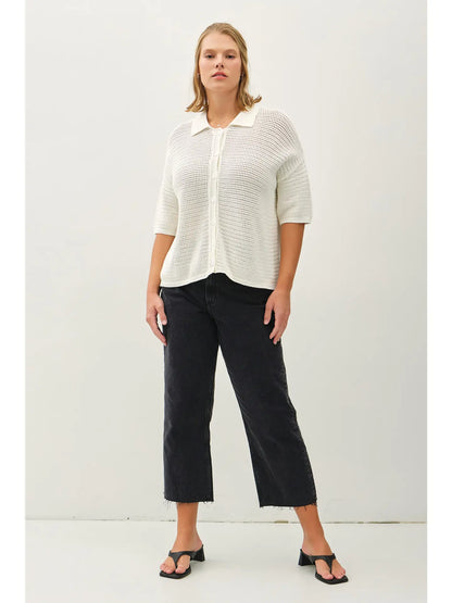 CURVE Crochet SS Top