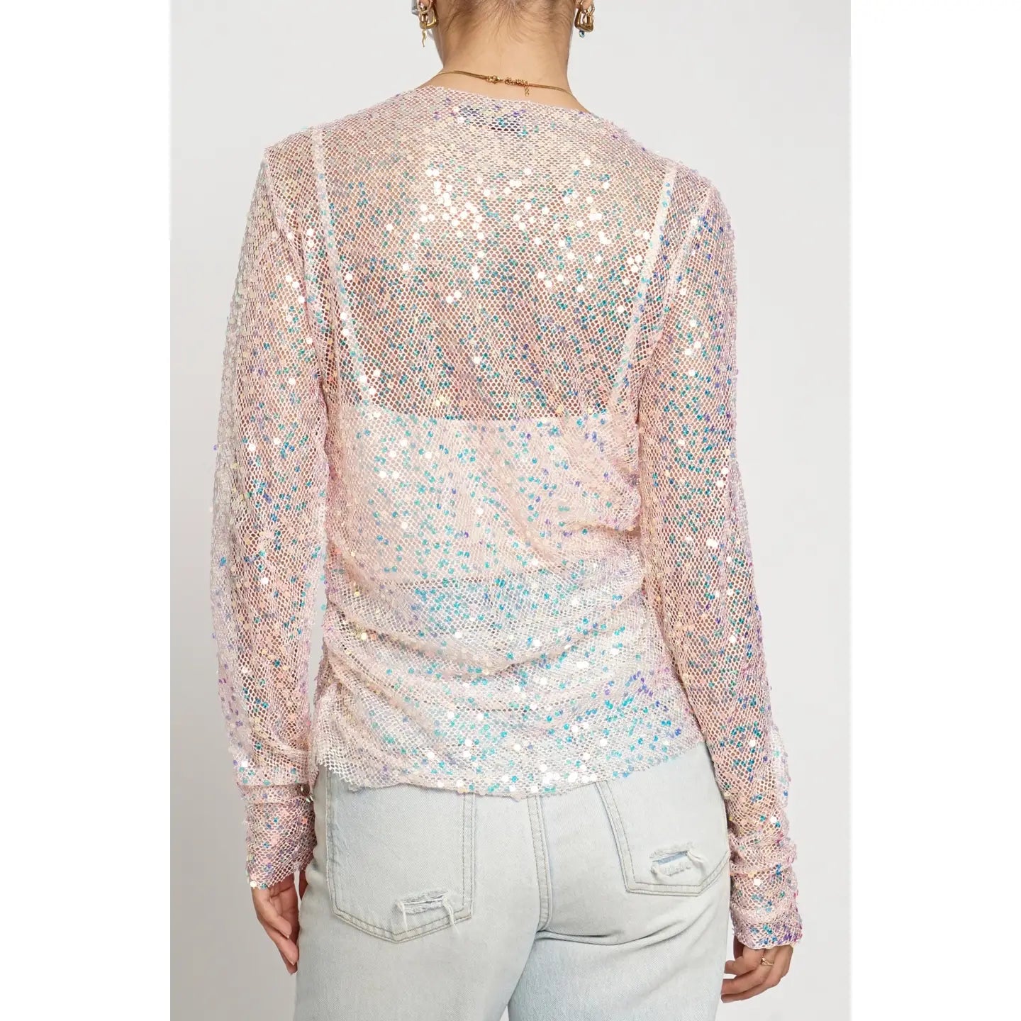 Sequin pink sparkle top, holiday top, date night top, party top, Going out top winnipeg
