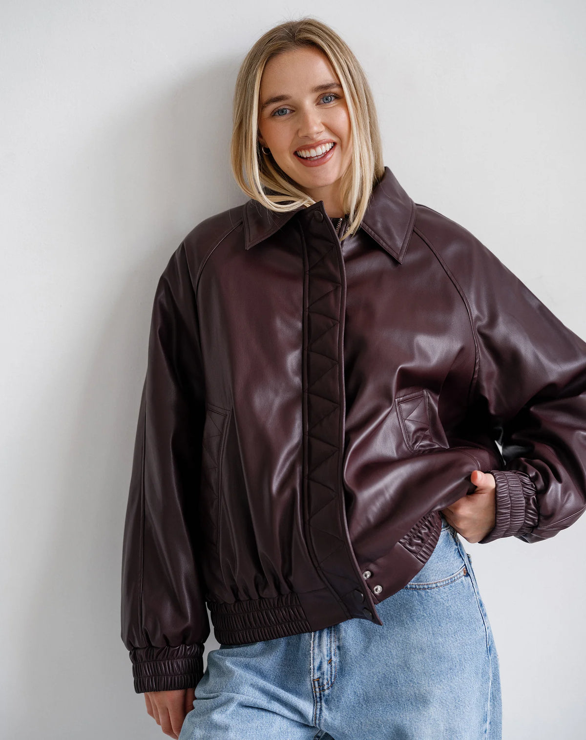 BRUNETTE THE LABEL Oversized Bomber (XS-3X)