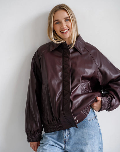 BRUNETTE THE LABEL Oversized Bomber (XS-3X)