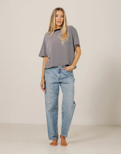Brunette Striped Boxy Tee (XS-3X)