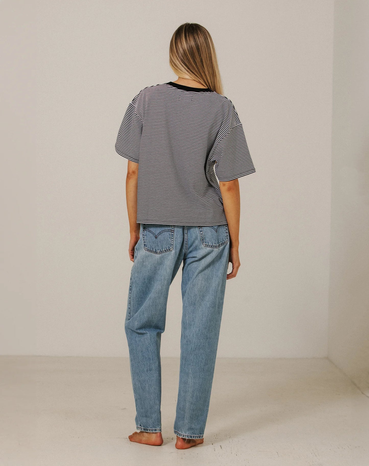 Brunette Striped Boxy Tee (XS-3X)