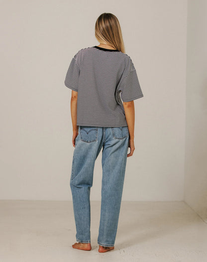 Brunette Striped Boxy Tee (XS-3X)
