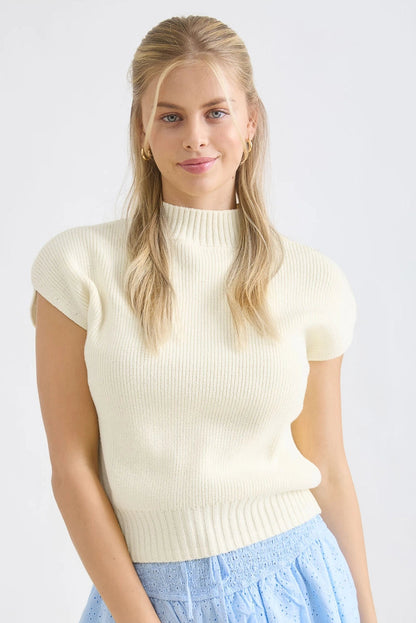 Mockneck Knit Pullover