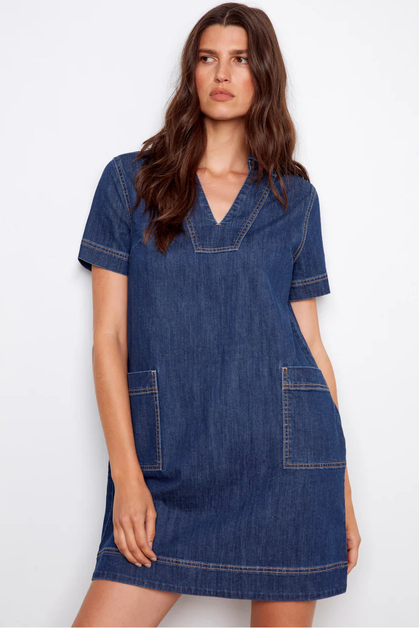 Denim Shift Dress (S-XXL)