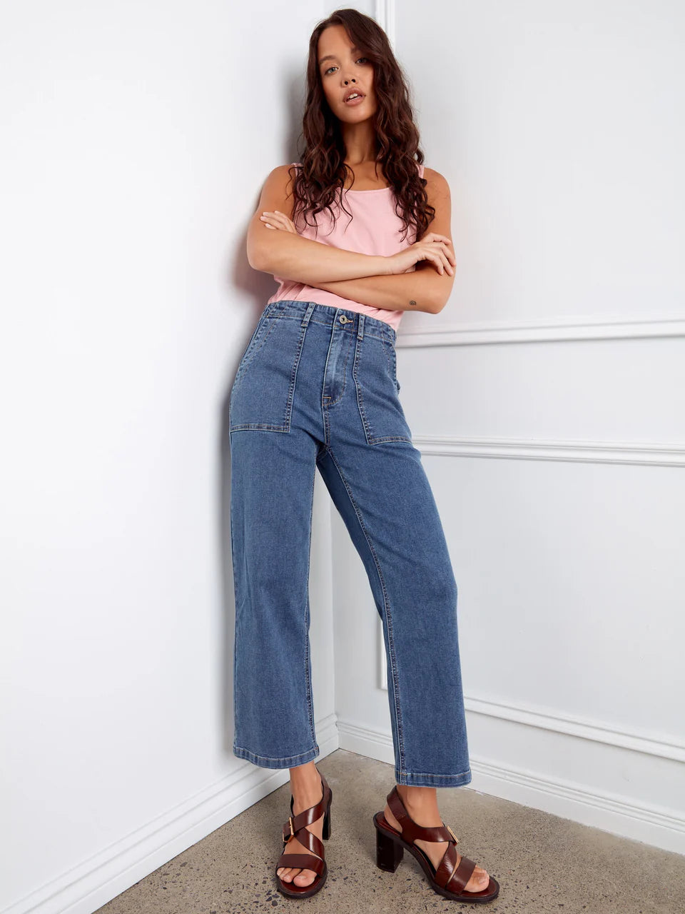 Wide Leg Cropped Jean (0-18)