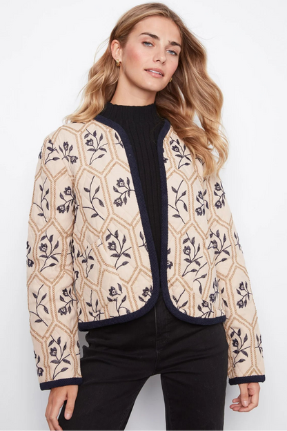 REVERSIBLE Embroidered Quilted Jacket (S-XXL)