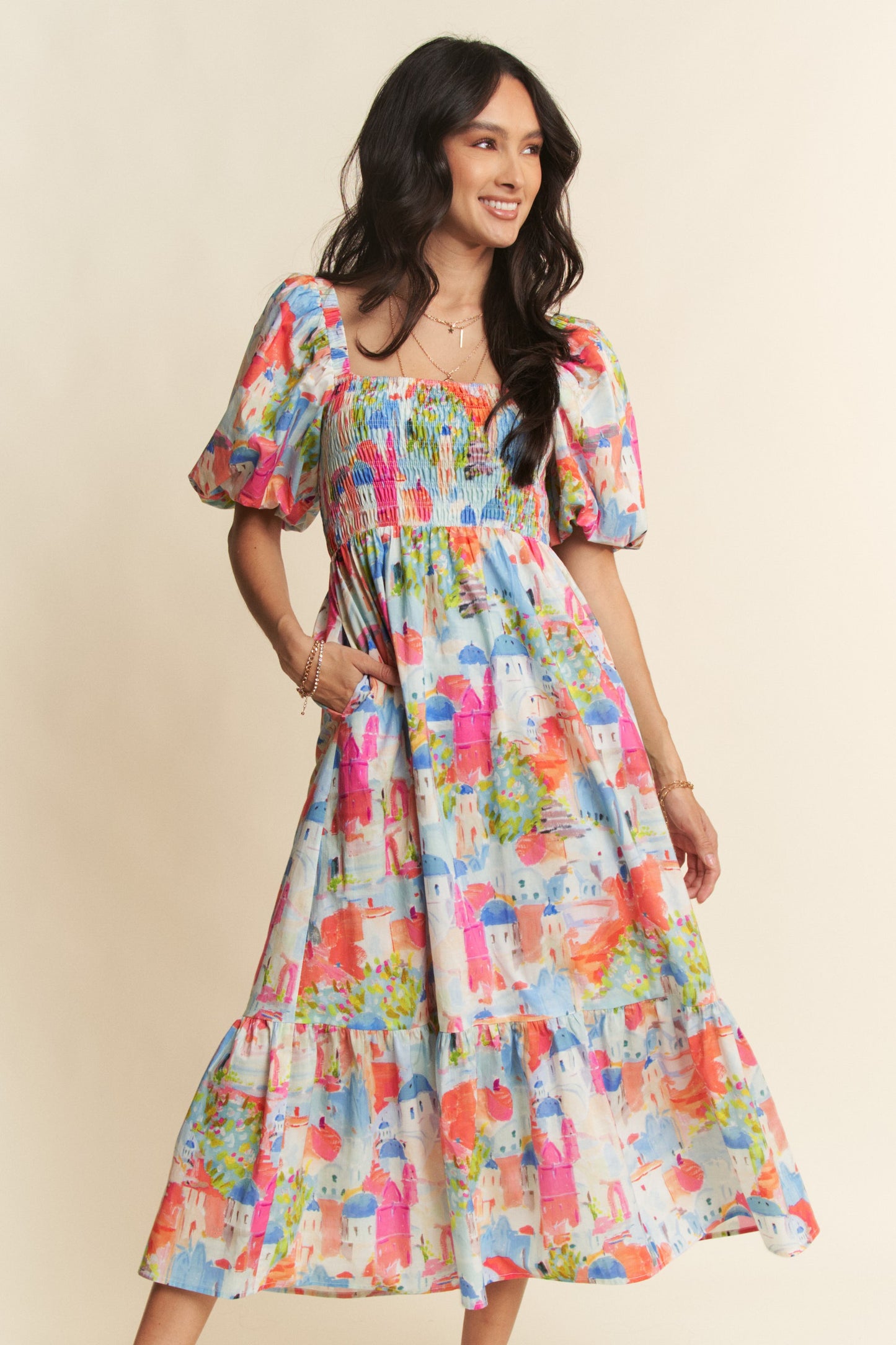 Santorini Midi Dress (S-3X)