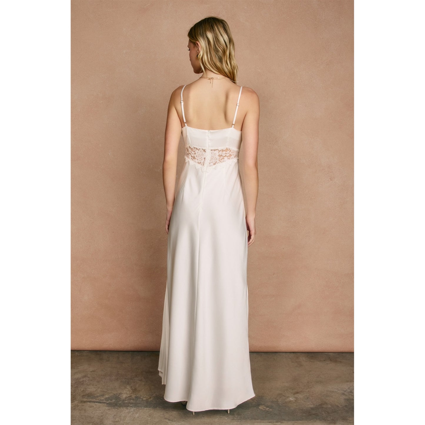 Lace Insert Slip Dress