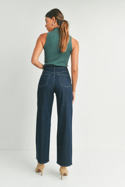 Just Black Dark Wash wide leg jeans 