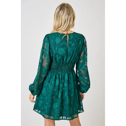 Botanical Whipser Mini Dress (S-3X)