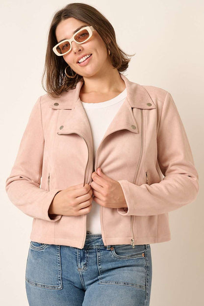 CURVE Faux Suede Moto Jacket