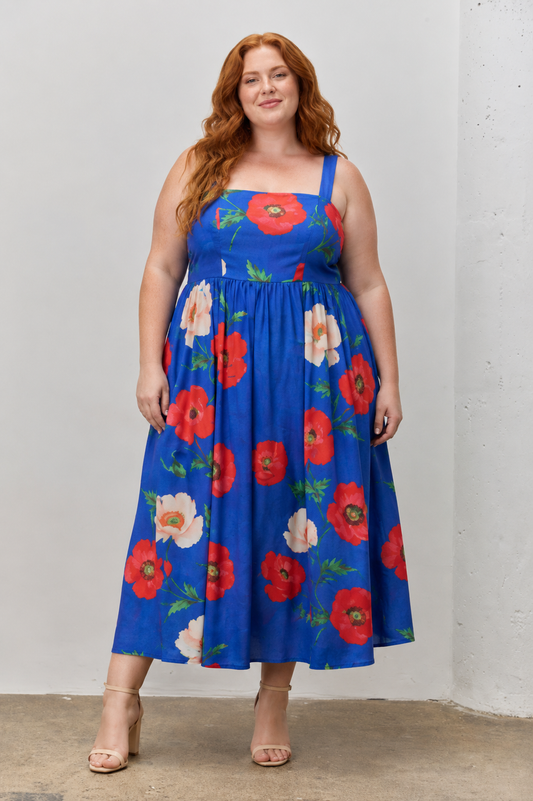 CURVE Floral Midi Dress