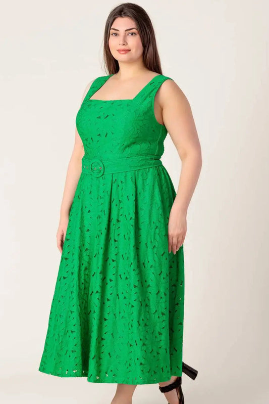 CURVE Lace Midi Dress