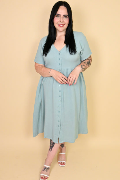 PLus size Blue casual dress