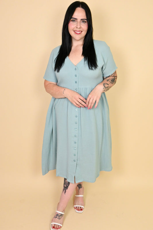 PLus size Blue casual dress