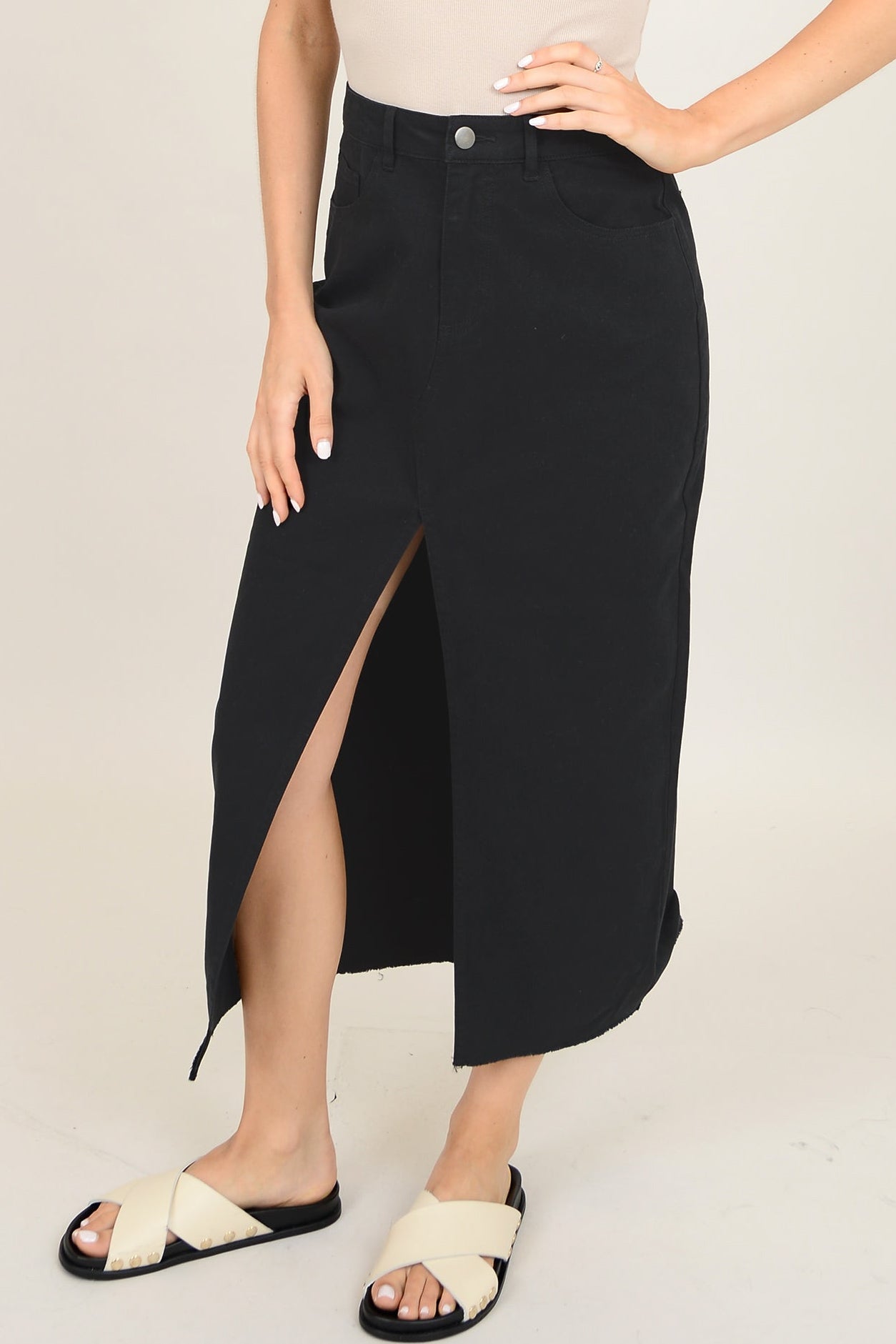 RD Style Seraphina Black Denim Skirt 