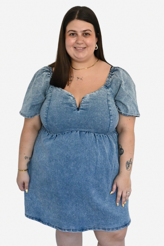 CURVE Denim Mini Dress