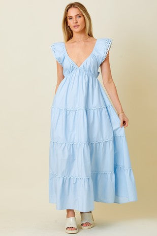 Baby Blue Maxi Dress (S-3X)