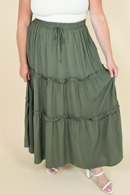 CURVE Tiered Maxi Skirt (2 colors)