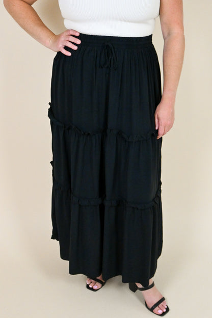 CURVE Tiered Maxi Skirt (2 colors)