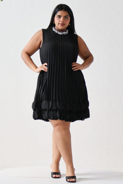 Rhinestone A-line Mini Dress (4-22)