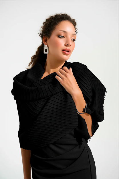 Pleated Shimmer Scarf