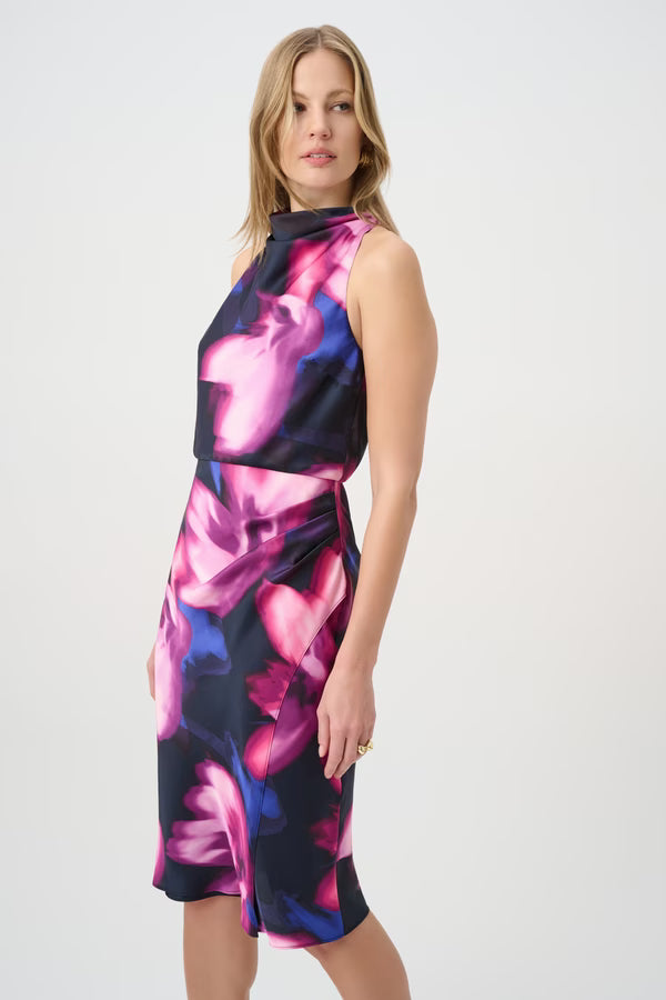 Satin Watercolor Mini Dress (2-22)