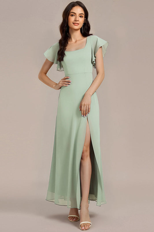 Mint Chiffon Maxi Dress (4-16)