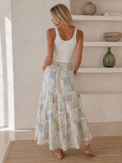 Patchwork Maxi Skirt (S-3X)