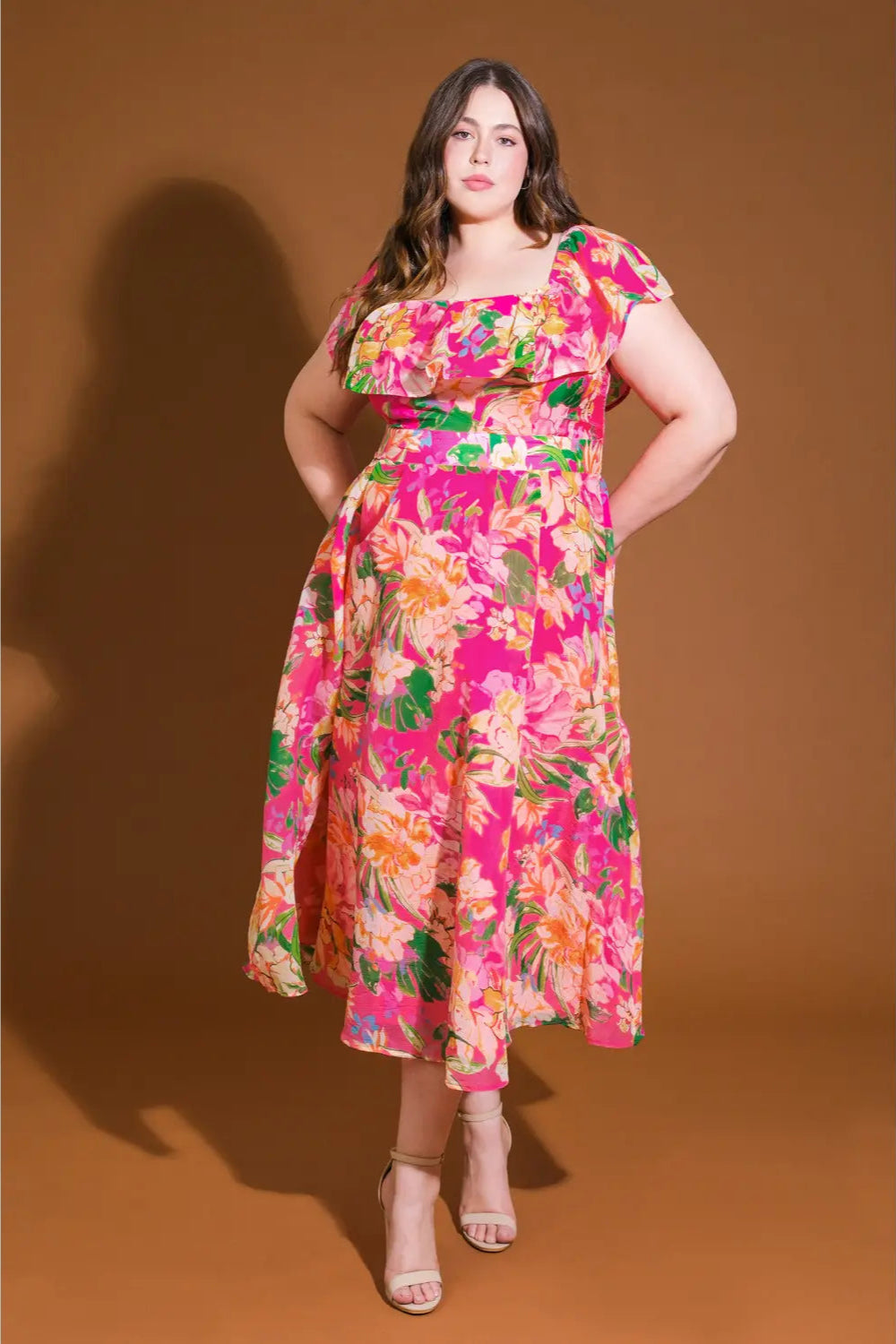 CURVE OTS Midi Dress