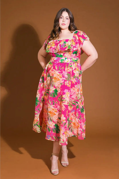 CURVE OTS Midi Dress