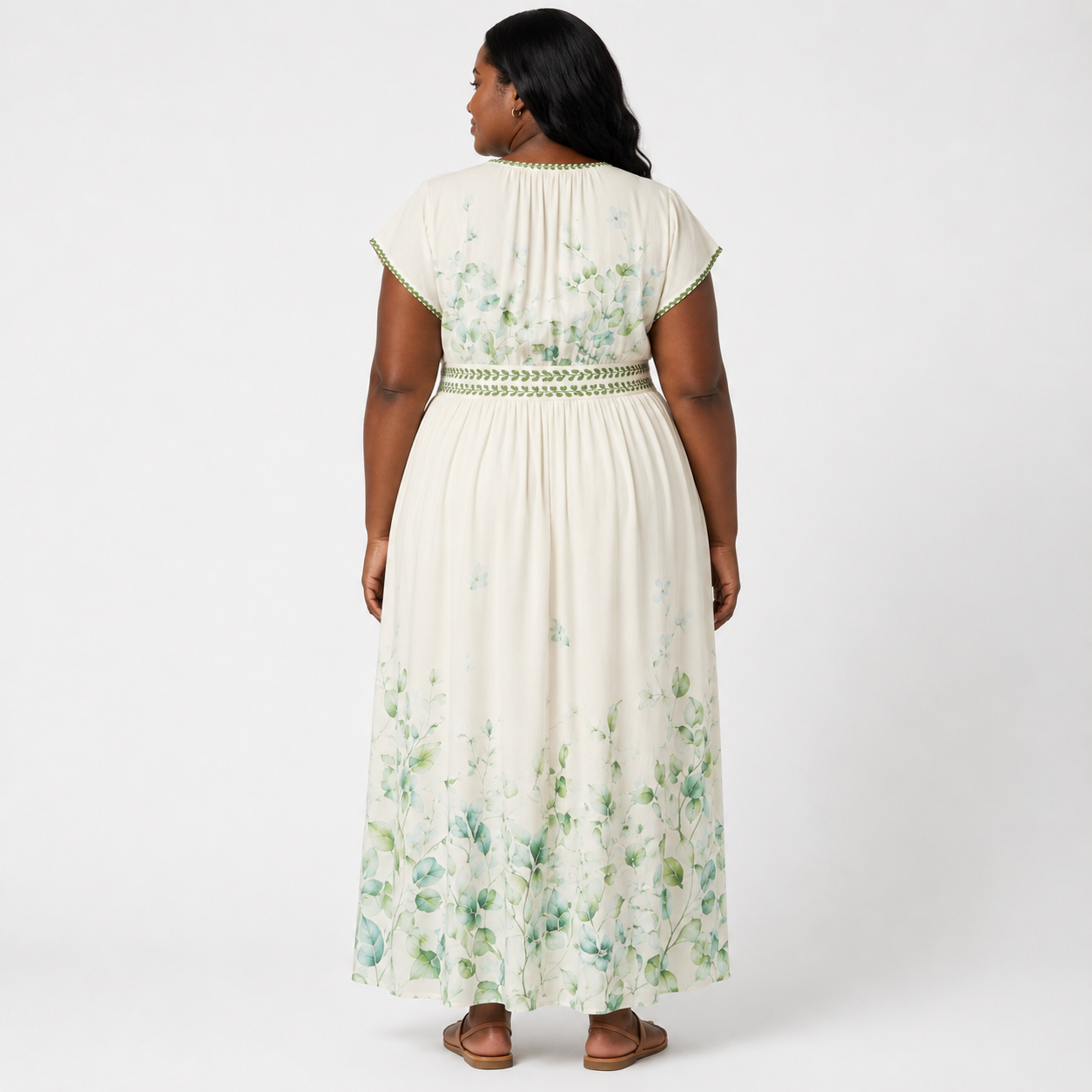 CURVE Floral Linen Dress