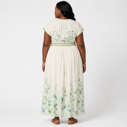 CURVE Floral Linen Dress