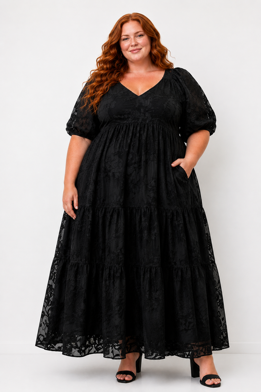 CURVE Textured Maxi Dress