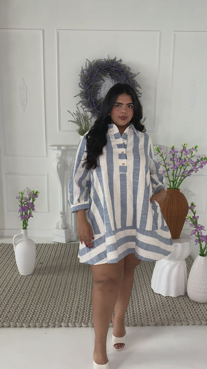 CURVE Striped Mini Dress