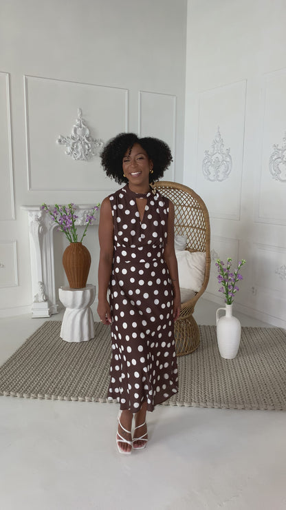 Vivian Polka Dot Midi Dress (2-20)