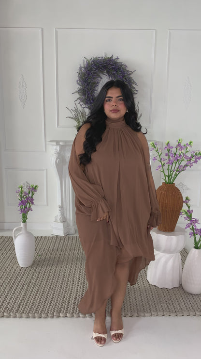 CURVE Chiffon High Low Dress