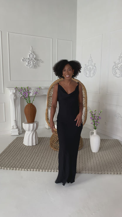 Petal Trim Maxi Dress