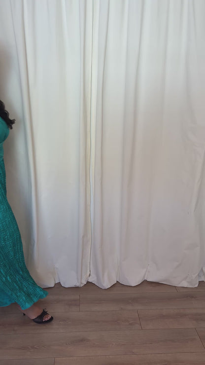 Satin Fit and Flare Midi Dress (XS-XXL)