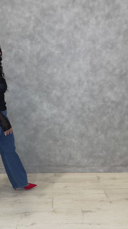 Sheer Floral Velvet Top (S-3X)