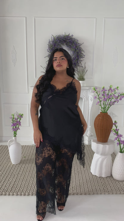 CURVE Satin Lace Trim Set