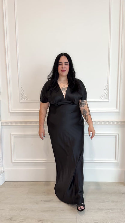 Satin Maxi Dress (S-3X)